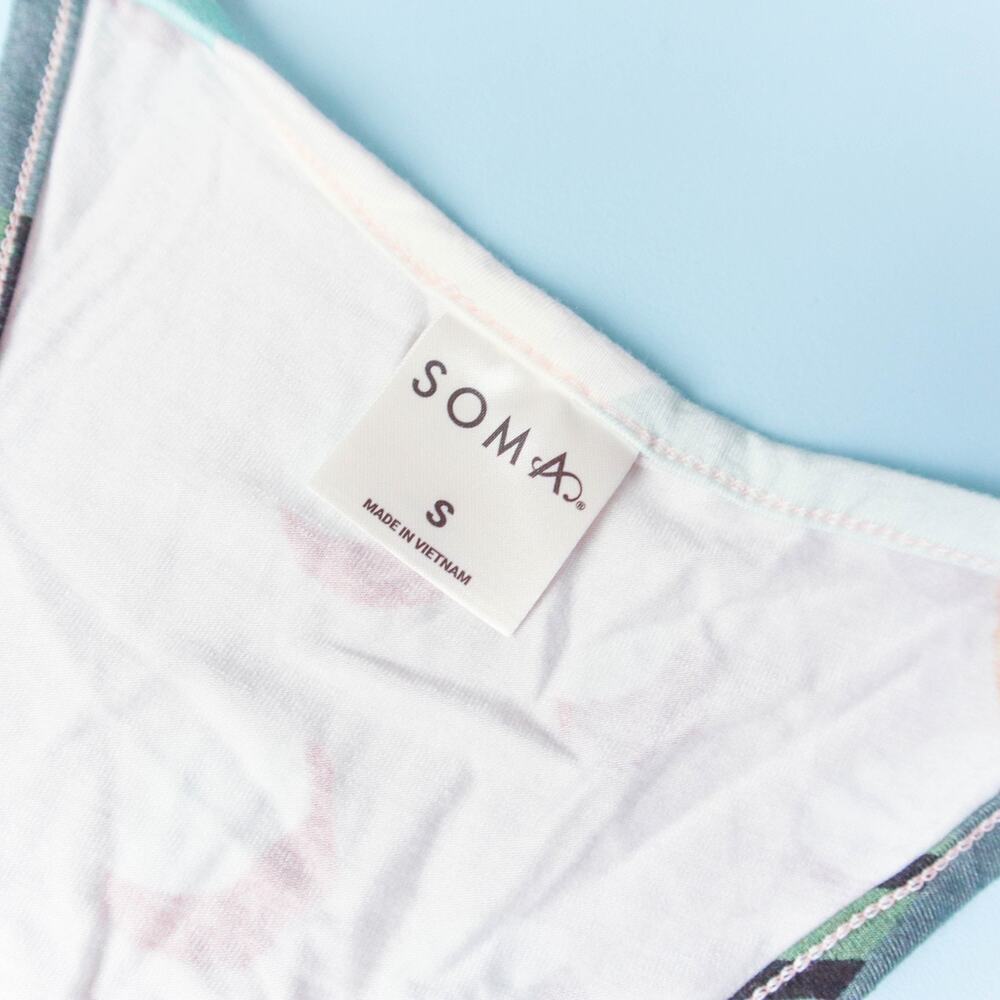 NWT Soma Cool Nights Sleep Tank Nightgown Womens Small Abstract Jersey - Picture 3 of 8